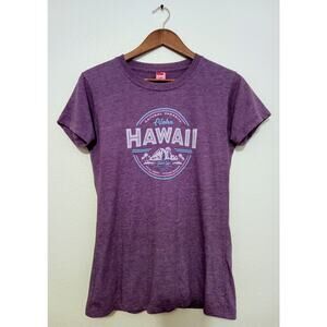 Island Girl Hawaii Women’s T-Shirt Purple Graphic Tee Casual Beachwear